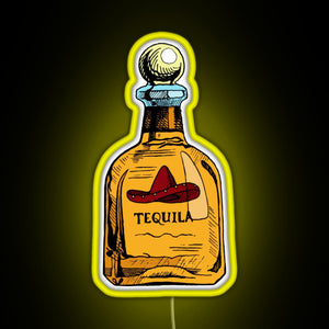 Couple Tequila and Lime RGB neon sign yellow