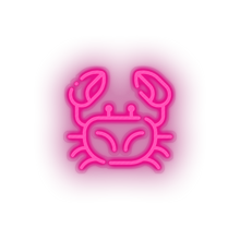 Load image into Gallery viewer, pink crabs led animal beach crab holiday seafood summer vacation neon factory