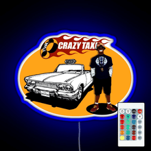 Load image into Gallery viewer, Crazy Taxi B D Joe 2D RGB neon sign remote