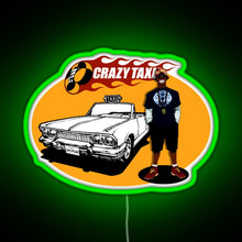 Load image into Gallery viewer, Crazy Taxi B D Joe 2D RGB neon sign green