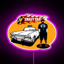 Load image into Gallery viewer, Crazy Taxi B D Joe 2D RGB neon sign  pink