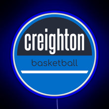 Load image into Gallery viewer, creighton basketball RGB neon sign blue