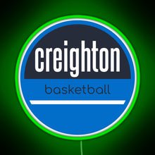 Load image into Gallery viewer, creighton basketball RGB neon sign green