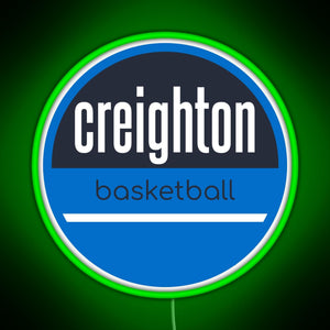 creighton basketball RGB neon sign green