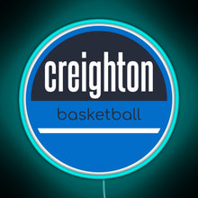Load image into Gallery viewer, creighton basketball RGB neon sign lightblue 