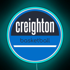 creighton basketball RGB neon sign lightblue 