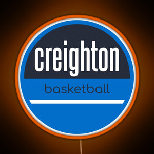 creighton basketball RGB neon sign orange