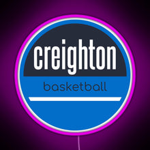 Load image into Gallery viewer, creighton basketball RGB neon sign  pink