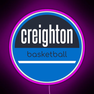 creighton basketball RGB neon sign  pink