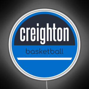 creighton basketball RGB neon sign white 