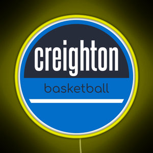 creighton basketball RGB neon sign yellow