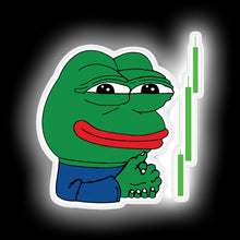Load image into Gallery viewer, Crypto Frog Meme Sell Signal neon sign