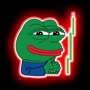 Crypto Frog Meme Sell Signal neon sign
