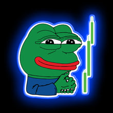Load image into Gallery viewer, Crypto Frog Meme Sell Signal neon sign