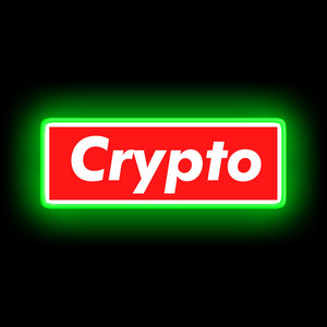 Crypto supreme neon sign