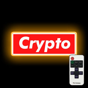 Crypto supreme neon sign