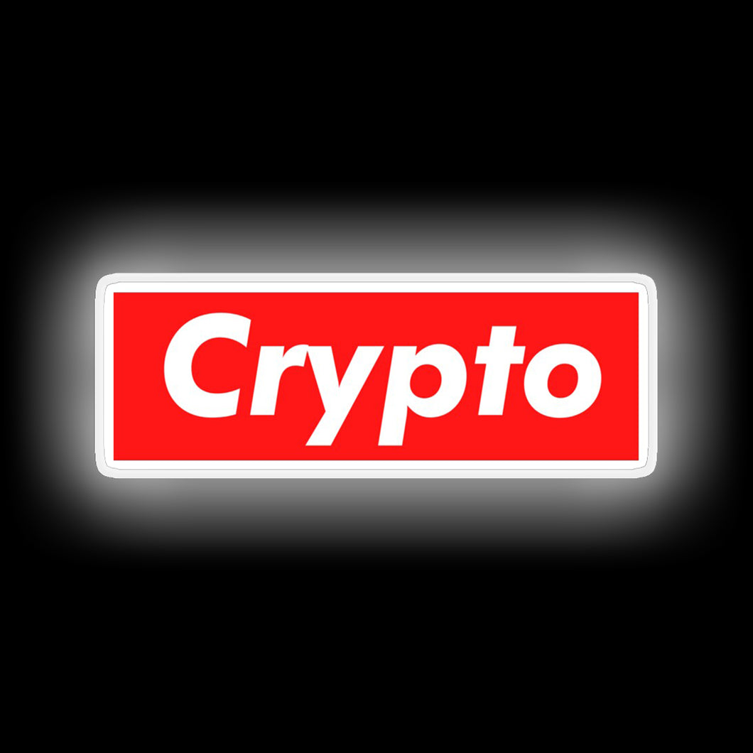 Crypto neon sign