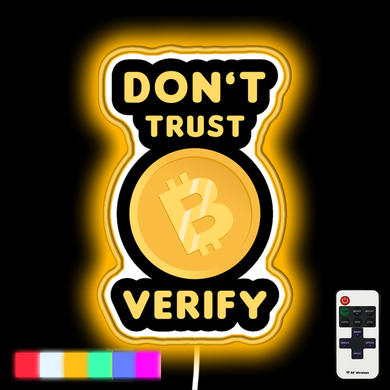 Dont Trust Verify Bitcoin Design neon led sign
