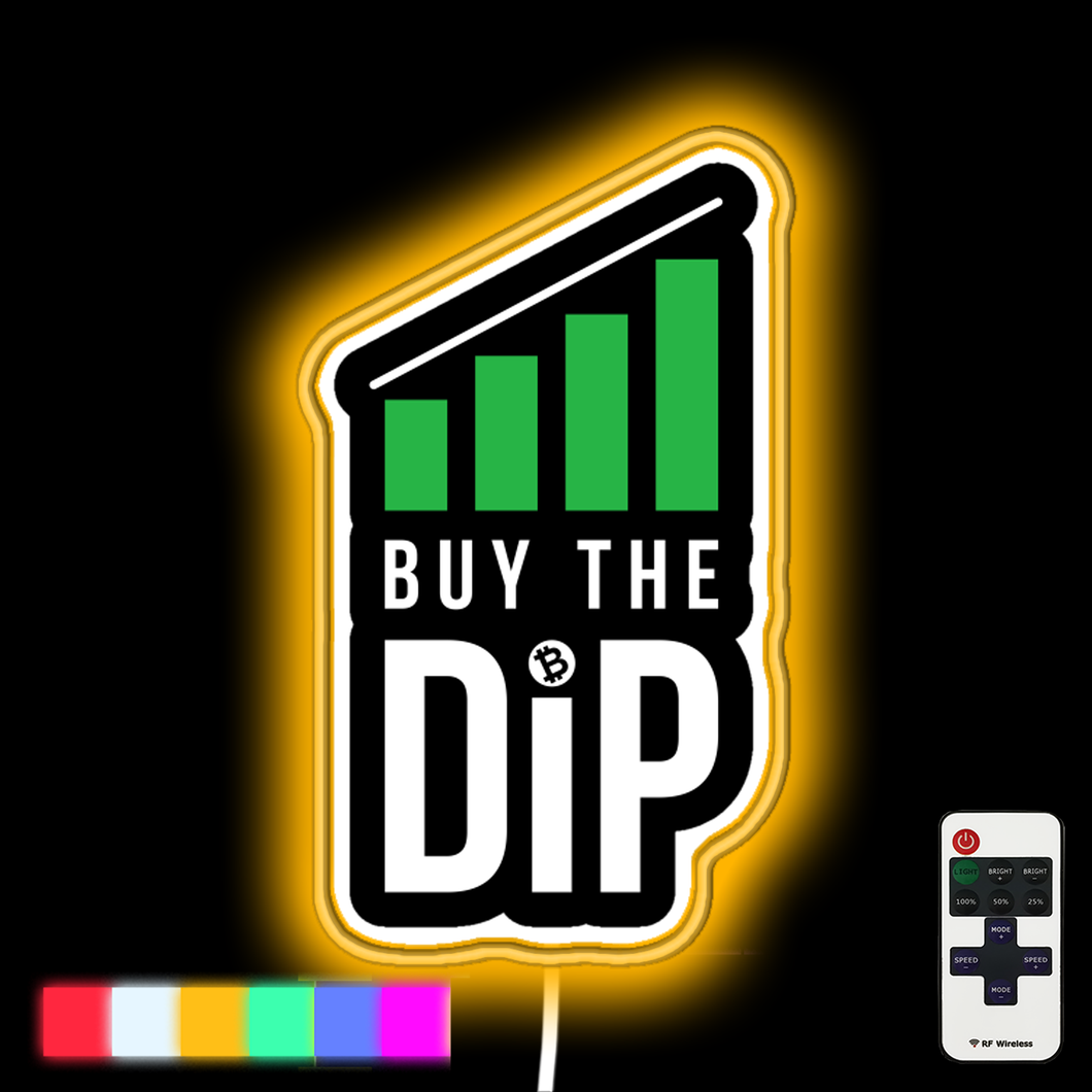 Buy The Dip Typography Design neon led sign