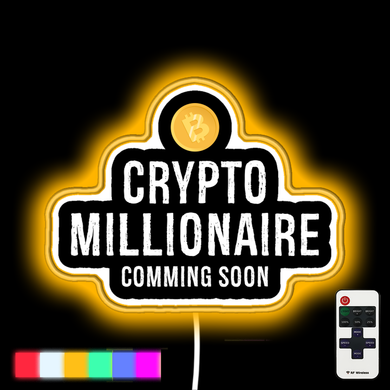 Crypto Millionare Coming Soon Design neon led sign