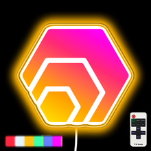 Load image into Gallery viewer, HEX Crypto Hexagon Logo neon led sign