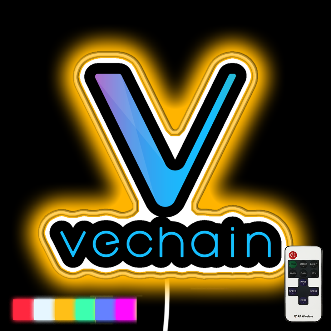 VeChain (VET) Full Logo neon led sign