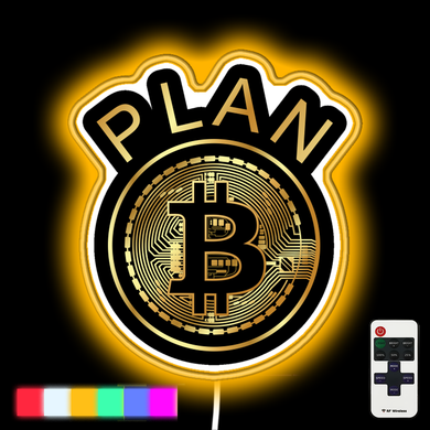 Crypto Cryptocurrency BTC Bitcoin neon led sign