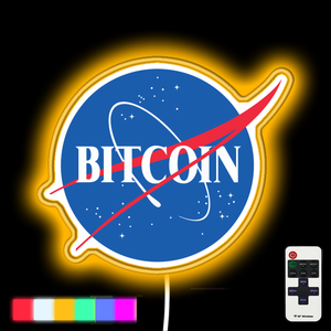 Bitcoin - NASA neon led sign