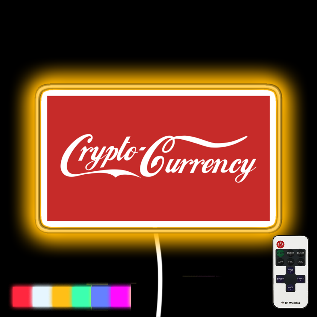 Crypto-Currency neon led sign