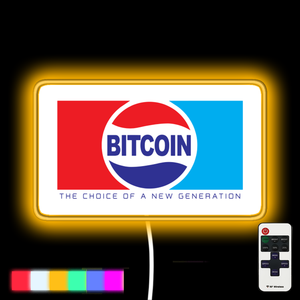 Bitcoin - The Choice of a New Generation neon led sign