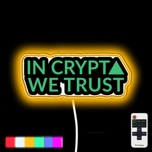 In Crypto We Trust, Bitcoin Investor neon led sign