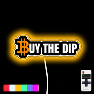 Buy The Dip Funny Bitcoin Crypto Trader Gift neon led sign
