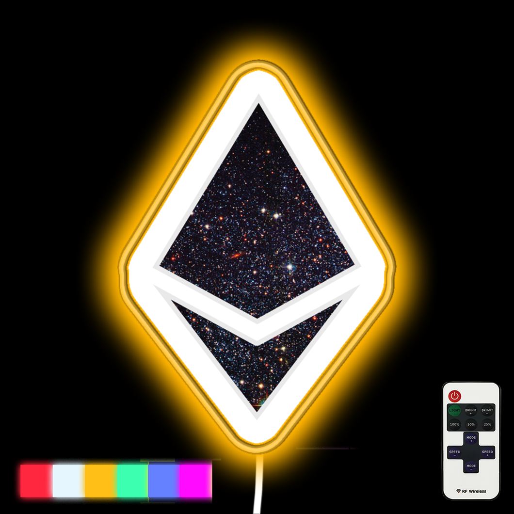 Ethereum Galaxy stars neon led sign