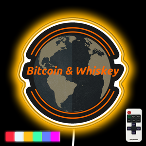 Bitcoin & Whiskey neon led sign