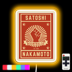 Satoshi for President neon led sign