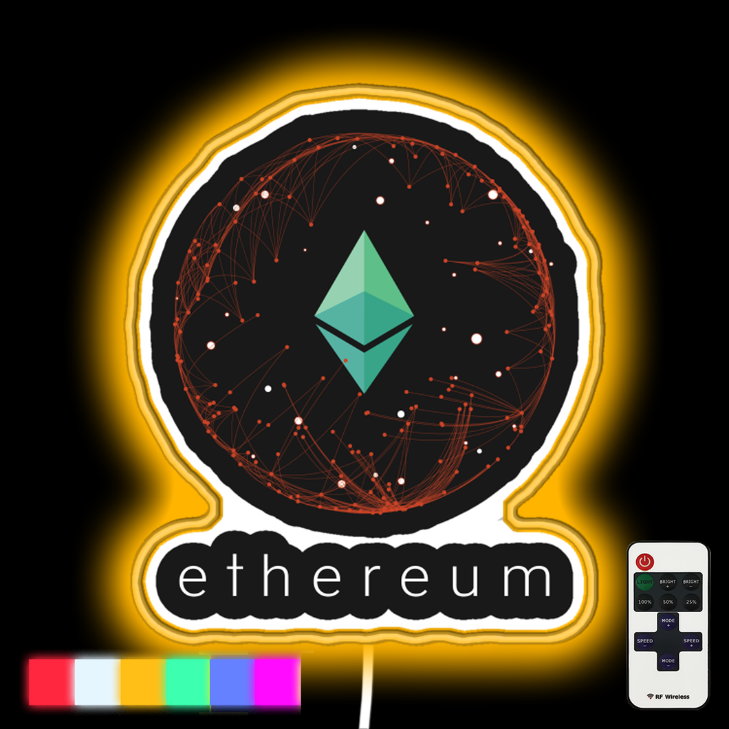 Ethereum Revolution Blockchain neon led sign