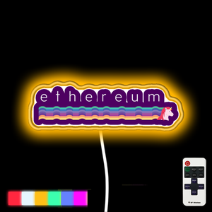 Ethereum unicorn neon led sign