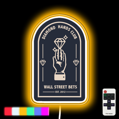 Diamond Hands Club - Wall street bets WSB group stock market neon led sign
