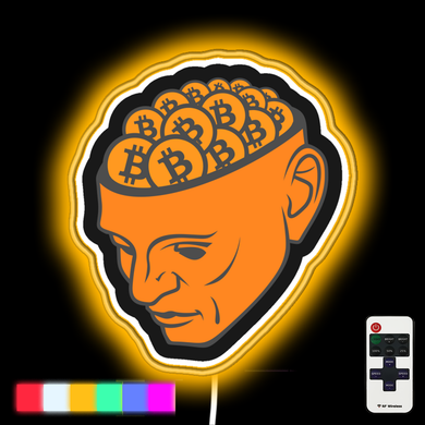 Bitcoin Brains neon led sign