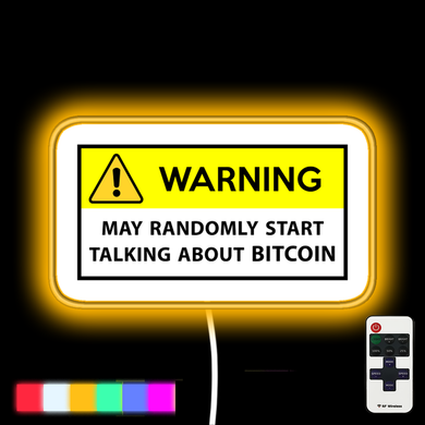 Bitcoin - warning neon led sign