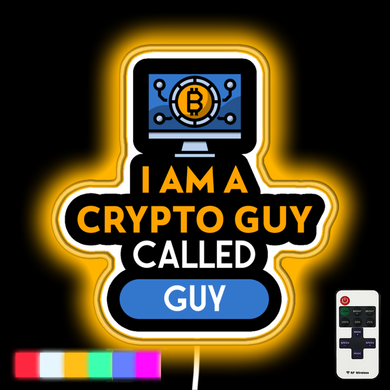 i am a crypto guy called guy funny crypto meme quotes neon led sign