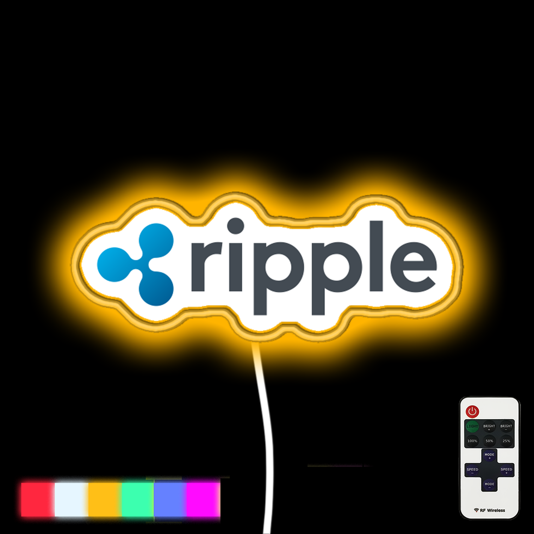 Ripple Logo Cryptocurrency neon led sign