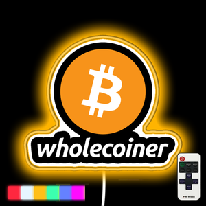 Bitcoin Wholecoiner neon led sign