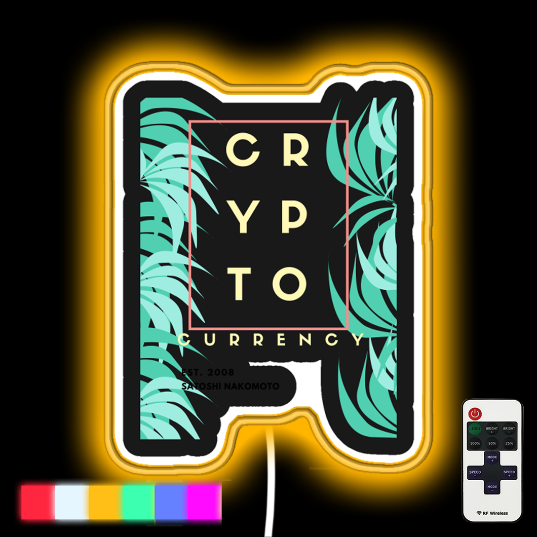 Bitcoin paradise neon led sign