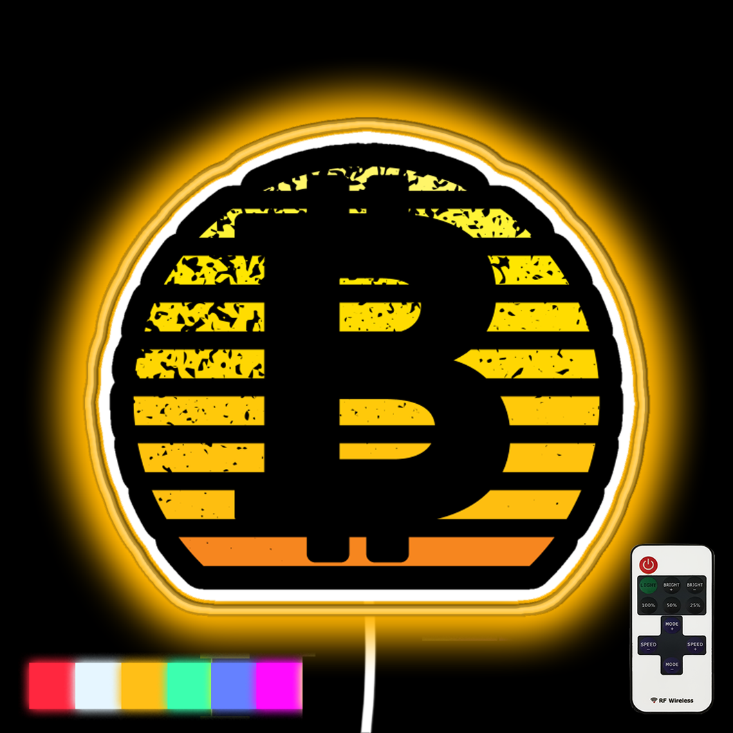 Bitcoin - Cryptocurrency Coins neon led sign