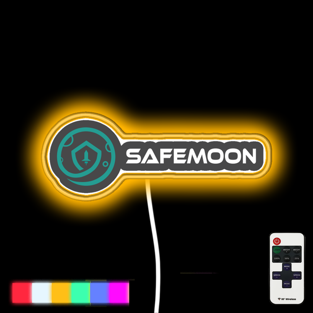 Safemoon Crypto HODL to the moon neon led sign
