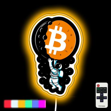 Bitcoin BTC And Crypto Design neon led sign