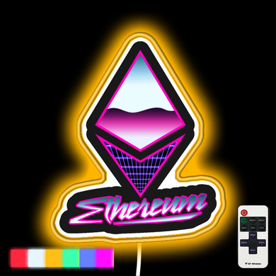 Ethereum - 80s Retro neon led sign