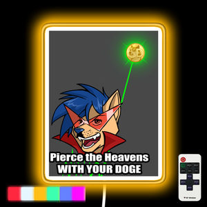 Pierce the heavens with your Dogecoin neon led sign
