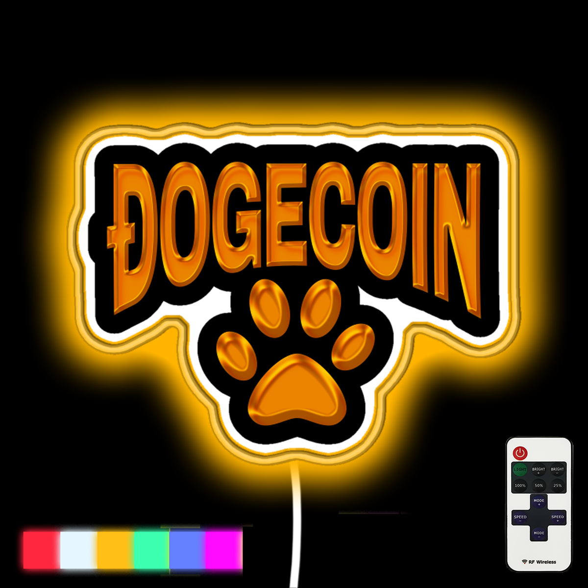 Dogecoin Neon Led Sign – Neon Factory